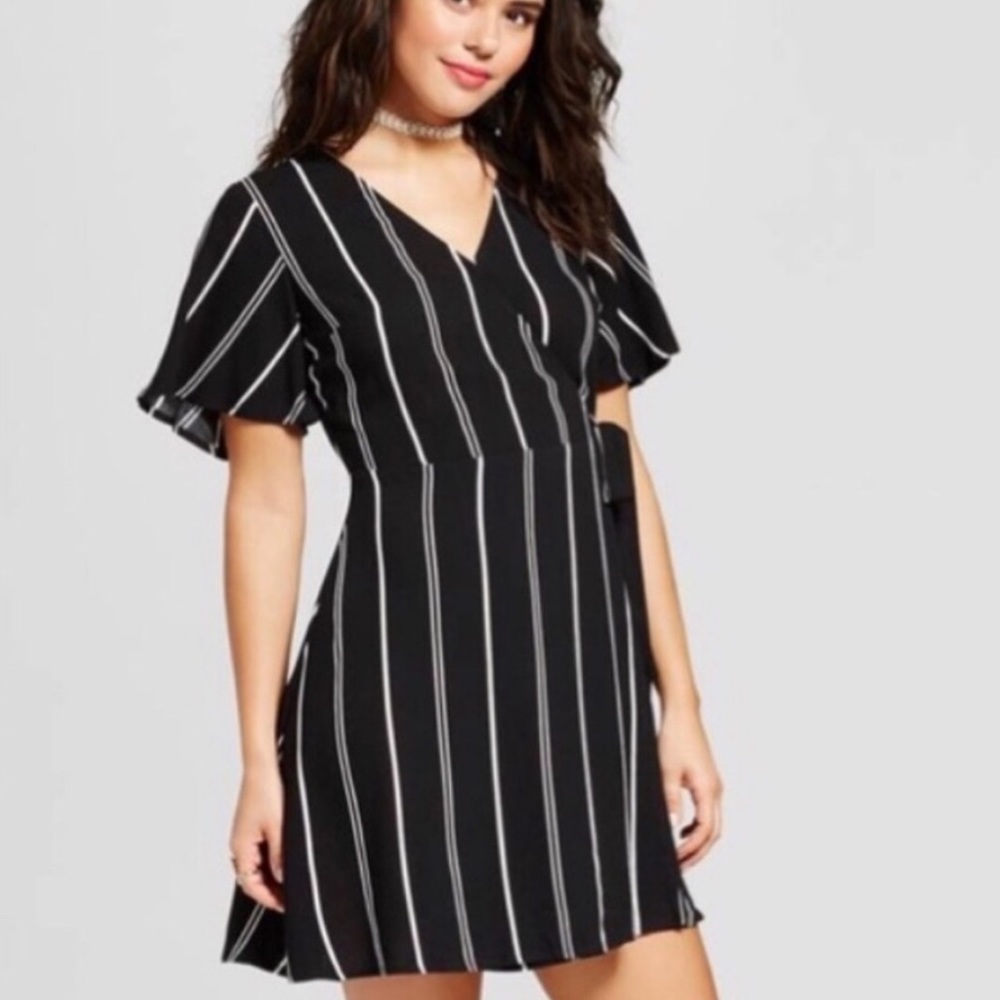 Target black and white striped dress.